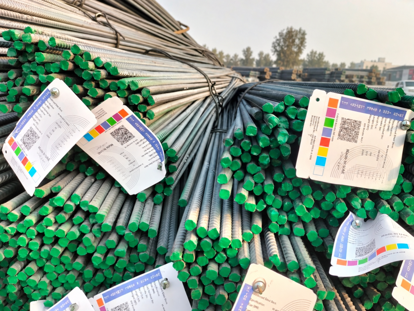Union Iron & Steel rebar bundles and identification tags